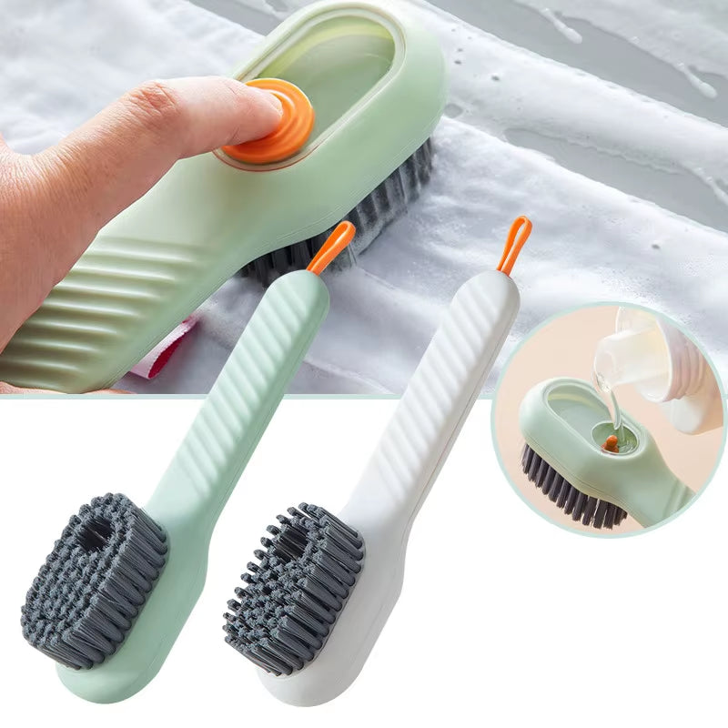 Multifunction Automatic Soap Liquid Adding Shoe Brush Soft-Bristled Clothes Brush Clothing Board Brush Soap Dispenser Brush