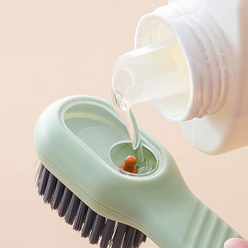 Multifunction Automatic Soap Liquid Adding Shoe Brush Soft-Bristled Clothes Brush Clothing Board Brush Soap Dispenser Brush