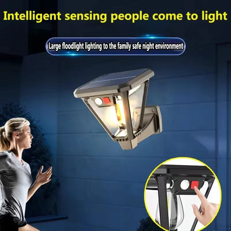 2-in-1 Solar Outdoor Camping & Garden Lamps - LED Induction Wall & Floor Lighting for Stunning Landscapes