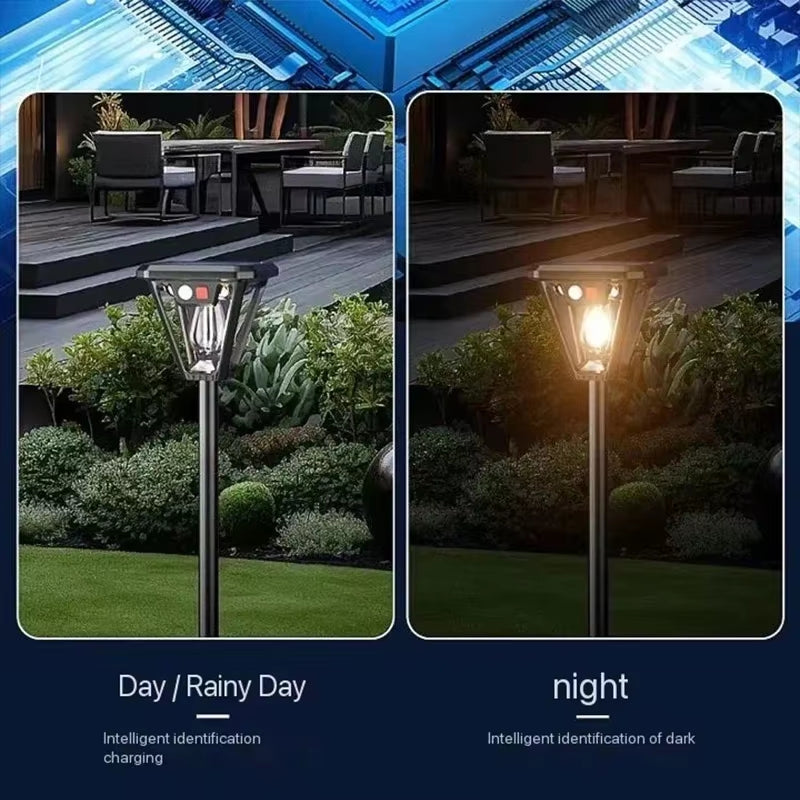 2-in-1 Solar Outdoor Camping & Garden Lamps - LED Induction Wall & Floor Lighting for Stunning Landscapes