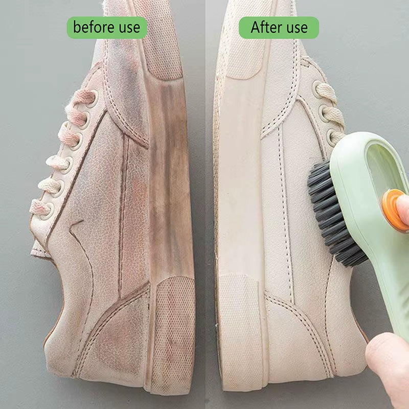 Multifunction Automatic Soap Liquid Adding Shoe Brush Soft-Bristled Clothes Brush Clothing Board Brush Soap Dispenser Brush