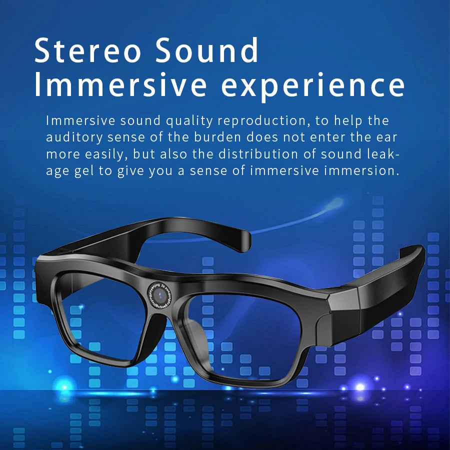 New 2K/4K Smart Glasses, High-Definition Sports Camera Glasses, Outdoor Wireless Bluetooth Recording, Sunglasses, Micro Camera ﻿
