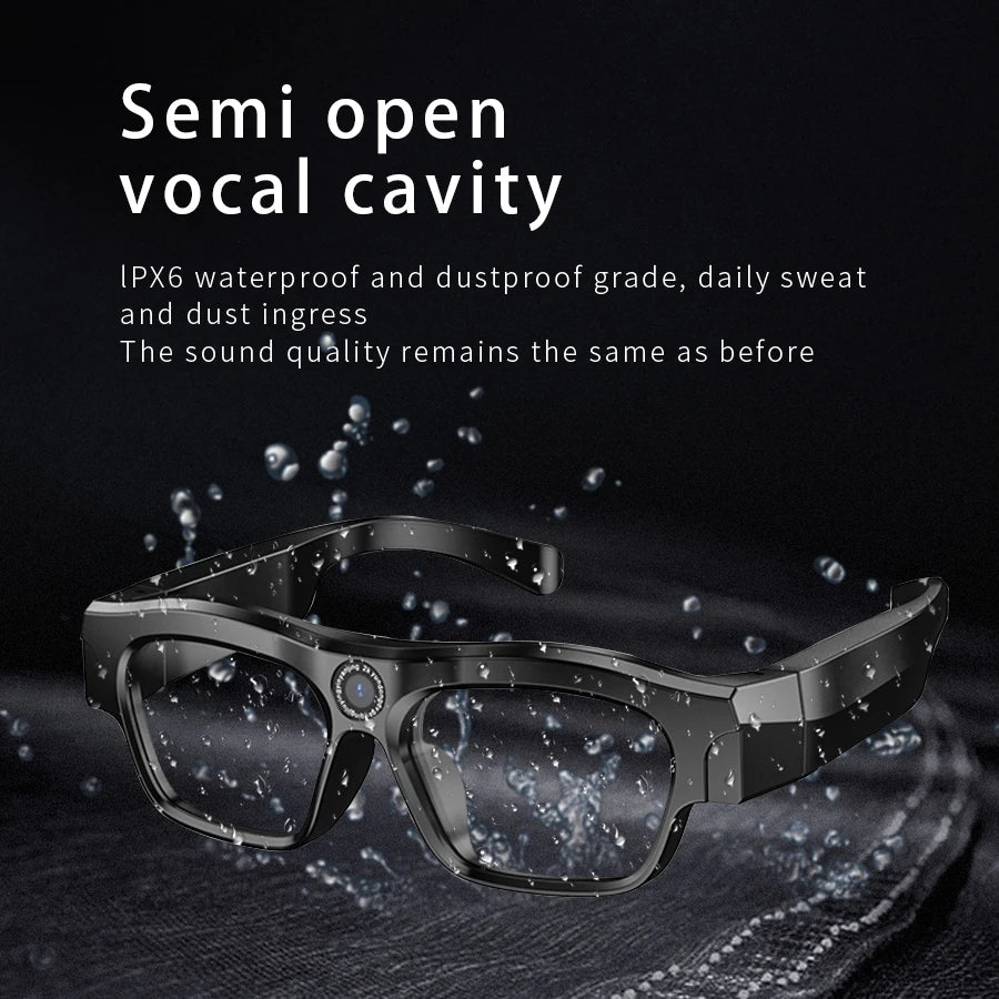 New 2K/4K Smart Glasses, High-Definition Sports Camera Glasses, Outdoor Wireless Bluetooth Recording, Sunglasses, Micro Camera ﻿