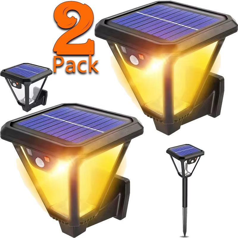 2-in-1 Solar Outdoor Camping & Garden Lamps - LED Induction Wall & Floor Lighting for Stunning Landscapes